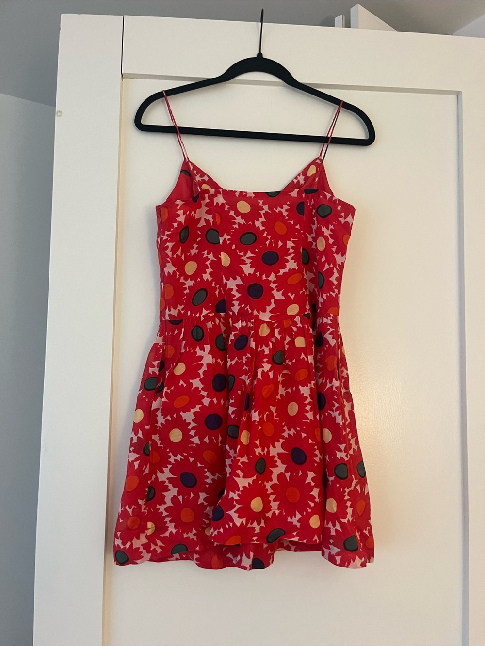 Women’s Red Floral Sunburst Sundress